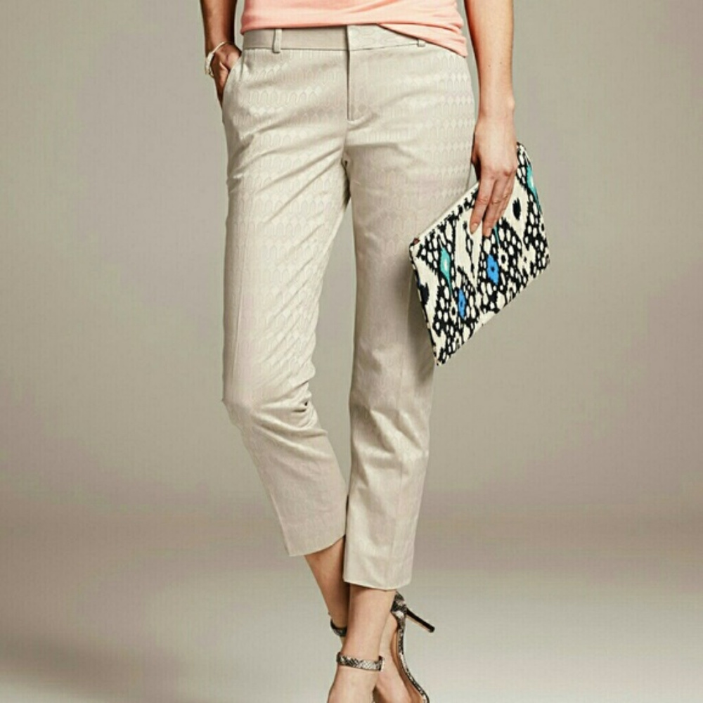 Banana Republic NWT Patterned Gold/Beige Pant